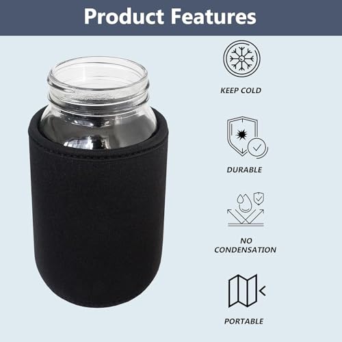 para Tarros de Ancha | 4 Piezas de Cubierta Aislante - Protectores De Tarro Que Bloquean La Luz - Para Recipientes De 710 Ml Y 950 Ml Para Germinación Hidroponía Bebida Almacenamiento De - imagen 4