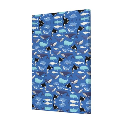 Peinture baleine DJnni toile artistique haut de gamme 40x61