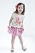 Strawberry Shortcake Toddler Girls Square Neck T-Shirt and Skirt Outfit Set Off White/Pink 4T