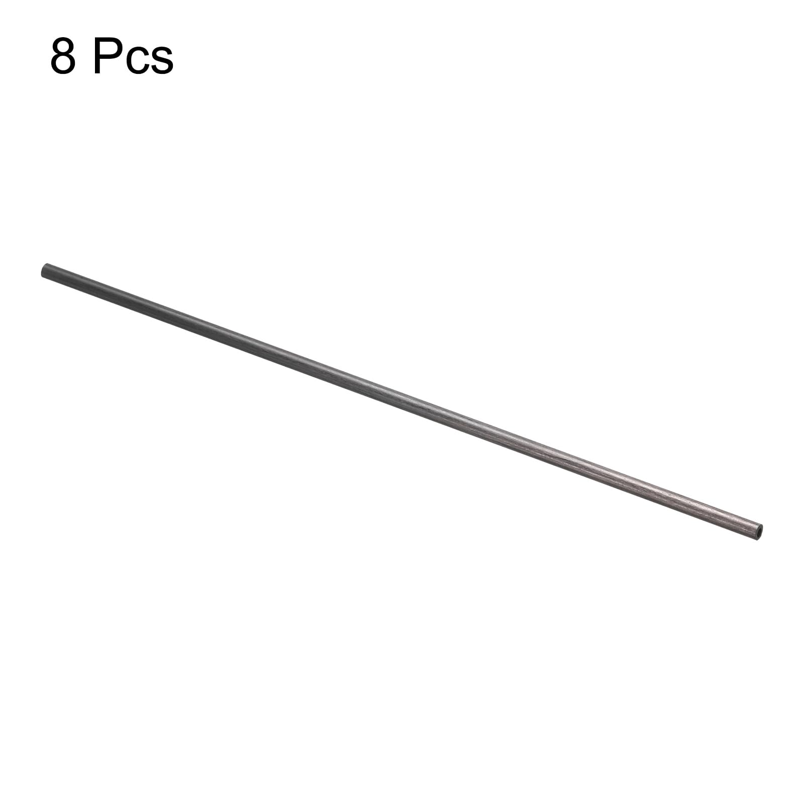 QUARKZMAN 8 szt. węży z włókna węglowego, 2 x 4 x 200 mm, wytłaczane rury z włókna węglowego, samoloty Rc, skrzydełka, quadkopter