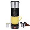 Chefman Single Serve Coffee Maker K Cup Ground Compatible Single Cup 6 12 oz Portable Drip Coffee Machine with Filter Perfect for College Coffee LoversBlack