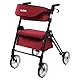 Carlett – Lett Ride Ruby | Dambulateur mit Belagerung und herausnehmbarem Dossier | Abnehmbare obere Packtasche | Einstellbare Führung in 4 Höhen | Porte-canne | Medizinprodukt der Klasse I