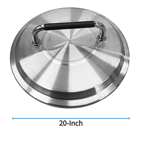 Stainless Steel Fire Pit Cover Lid For Solo Stove Bonfire, 19.5" Portable Fire Pit Cover With Heat-Resistant Handle, Outdoor Wood Burning And Low Smoke Camping Stove Accessory #TOP2