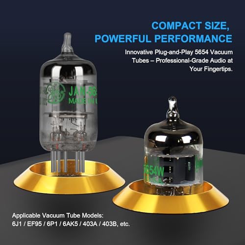 MICNAUX Tube Amplifier 5654W Vacuum Tubes Preamp, HD Stereo Receiver Mini Hi-Fi Power Amp with Volume 3 Band EQ Control for Home Audio Stereo Amplifier Active Speaker - Thumbnail 5