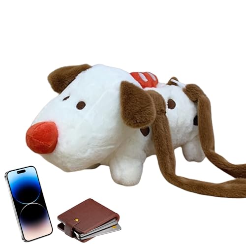 Umhängetasche in Hundeform – entzückende Handtasche im Haustier-Stil, trendige Umhängetasche | modische Umhängetasche mit Hundemotiv, leichte Tragetasche mit Hunde-Design und verstellbarem Riemen, per