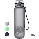 [page_title]-Bodhi Tree Wasserflasche/Tritan Sportflasche - BPA-frei - auslaufsicher - kann mit Einer Hand geöffnet Werden - für Yoga, Fitness und Outdoor-Sport - 650ml 1000ml Trinkflasche