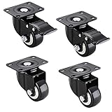 ★ KOMMT MIT KLEINER ABNEHMBARER PLATTE - Perfekte Rollen für kleine Geräte und Kleinmöbel, einschließlich Ottomane, Kaffeetisch, Pflanzenständer, Bücherregale, Schuhablagen, Spielzeugablagen, Einkaufswagen, Werkbank und Unterbettablage.