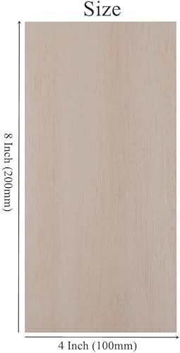 Miniatura 4 de iUoczi Paquete de 12 hojas de madera de balsa de 18 x 4 x 8 pulgadas, madera natural sin terminar para manualidades, hacer modelos de casa, aviones,
