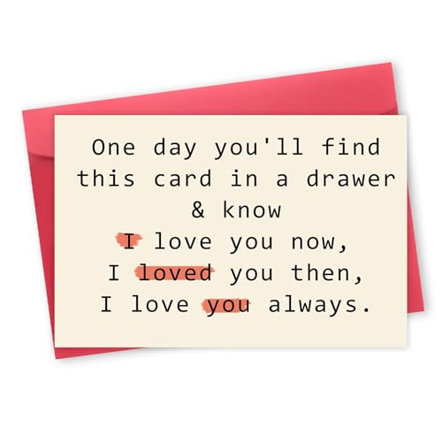 LiuuLi Carte d'anniversaire romantique pour homme et femme, carte d'anniversaire amusante pour elle et lui, cadeau « I Love You Always » pour petite amie, petit ami, carte de Saint-Valentin