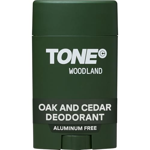TONE Aluminum Free Deodorant for Men & Women, Woodland, Paraben Free Formula with up to 48-Hour Odor Protection, Dermatologist-Tested, 2.65 oz