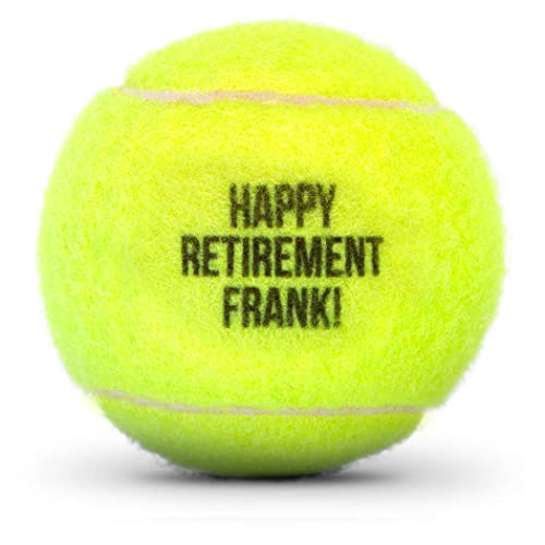 ChalkTalkSPORTS Personalized Printed Tennis Ball | Custom Text | 3 Pack