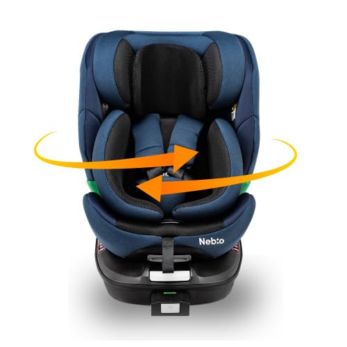 Nebio チャイルドシート 新生児 回転式 0歳から12歳頃まで ISOFIX R129適合 ジュニアシート ロングユース 赤ちゃんグッズ ベビーグッズ 出産祝い リクライニング 360° 洗える 取付簡単 ターンピット ネビオ