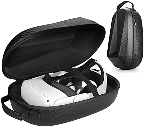 Q2 Hard Carrying Case for Oculus Quest 2 Adjustable Elite Strap and Oculus Quest 2 Headset Storage Bag,Compatible with Eyglo Q2 Head Strap,Oculus Quest 2 Accessories,Meta Quest 2 Case (Black)