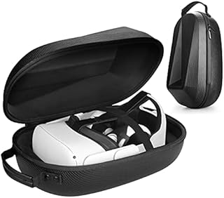 Q2 Hard Carrying Case for Oculus Quest 2 Adjustable Elite Strap and Oculus Quest 2 Headset Storage Bag,Compatible with Eyglo Q2 Head Strap,Oculus Quest 2 Accessories,Meta Quest 2 Case (Black)
