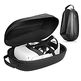 Estuche Rígido para Oculus Quest 2 Correa Ajustable Elite y Bolsa de Almacenamiento para Auriculares Quest 2,Compatible con Correa para la Cabeza Eyglo Q2,Accesorios para Quest 2(Negro)