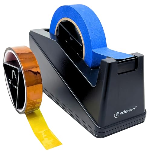 echomerx Dispensador grande de cinta de escritorio resistente de 8 pulgadas de largo, fácil de usar con una sola mano, resistente al calor, transferencia de calor, enmascaramiento, pintores
