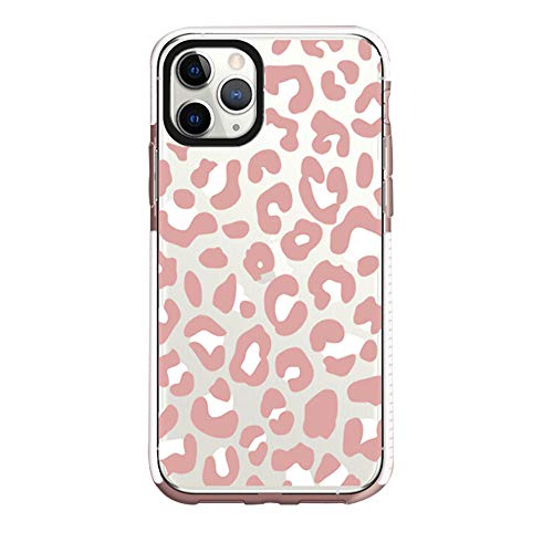 SECOWEL Clear Case Compatible with iPhone 11, Silicone Case Leopard Cheetah Pattern Girl's Slim Fit Anti Scratch Shockproof Ultra-Thin Protective Case Cover (Pink)