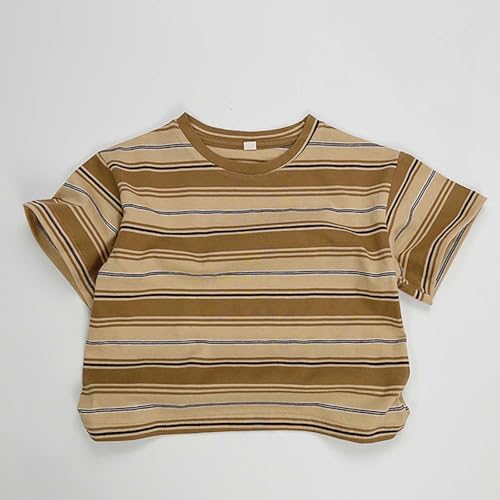 Toddler Oversized T-Shirt Boys Striped Short Sleeve Casual Round Neck Teens Tunic Tops Comfy Graphic Trip Tops3