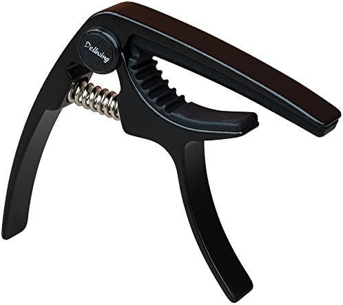 Dellwing Premium Guitar Capo, Universal For Acoustic Guitars, Western & Electric Guitars, Banjo, Ukulele - Single Hand Capo With Fast Release, PB-A107