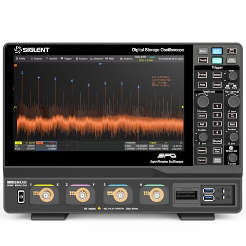 SIGLENT SDS3034X HD 4ch 350MHz fW^IVXR[v 12rbg Tv[g 4GS/s  400M g`Lv`[g 890,000 wfm/s FFT 10.1C`TFT-LCD Ódeʎ ^b`XN