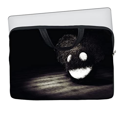 Image of Theskinmantra Black and White Smile Laptop Sleeve for 11 inch laptops