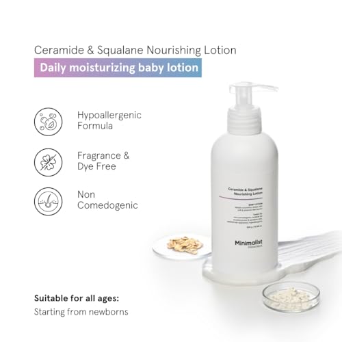 Image of Minimalist Baby Lotion with Ceramide & Squalane | Pediatrician Approved Nourishing Baby Moisturizer | 300gm