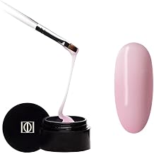 Didier Lab Premium Nail Builder Gel Milky Pink - Strengthens Natural Nails - LED UV Builder Nail Gel - Hard Gel Nail Builder for Nail Repair and Nail Extensions 1.76 fl oz