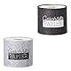 Toilettenpapier Banderole Sprüche | Filz Klettverschluss hellgrau/anthrazit/Creme | Toilettenrollenhülle Klopapier (1 x 6er Set Banderole)