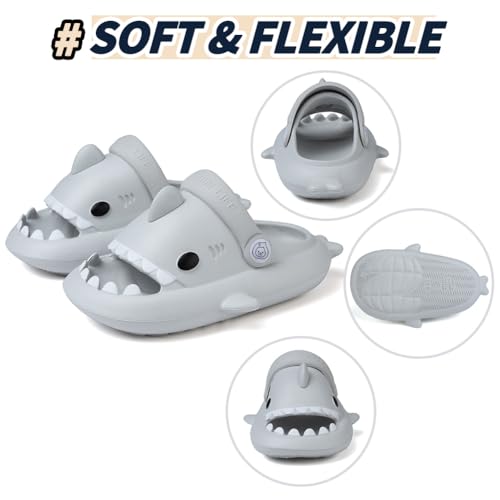 Kids Shark Slides Toddler Girls Boys Cute Cartoon Summer Cloud Slippers Toddler Baby Non-Slip Beach Pool Shower Shoes4