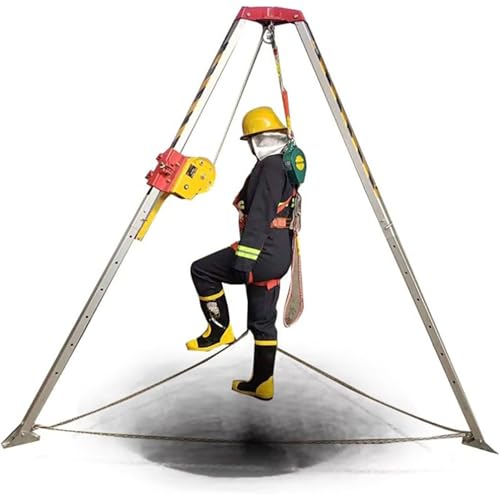 Trépied de sauvetage d'urgence espace confiné avec treuil 2600 LB pour levage manuel