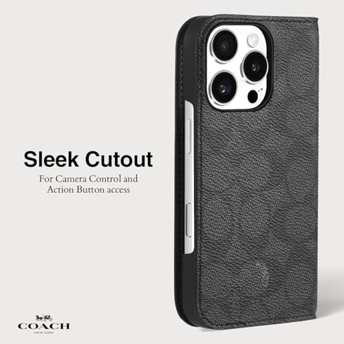 Coach Signature Canvas Wallet Folio iPhone 16 Pro Case - Designer Phone Case - Signature Charcoal - image 4