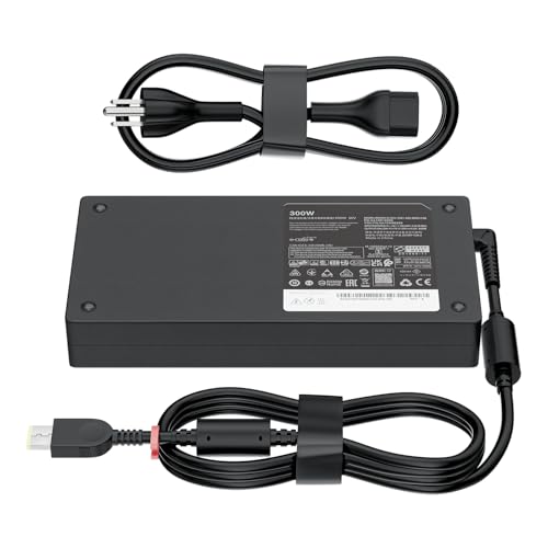 300W 20V 15A Laptop Charger Fit for Lenovo Legion Power Adapter Square Tip