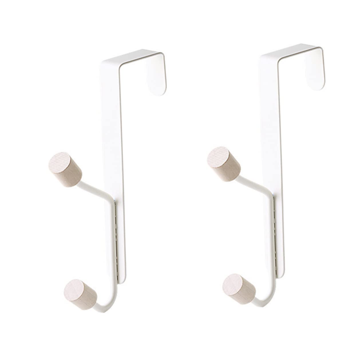 HOMOCONO 2pcs Shelf Scarf Rack Over Door Hooks for Hanging Home Over Door Hooks Cabinet Door Hook Cabinet Hooks Over The Door Hooks Utility Hook Traffic Light Carabiners for Keys Iron White