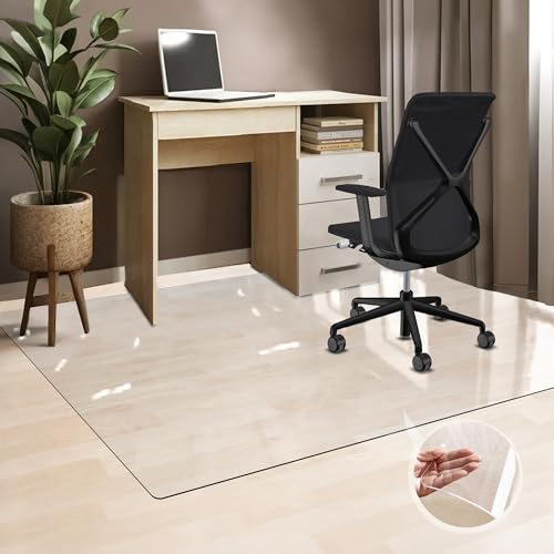 【Amazon.co.jp限定】 チェアマット HAODEMI フロアマット 透明 130*160cm 厚み1.5mm PVC 滑り止め キズ防止 床保護マット 椅子マット 防音 家具保護パッド テーブル・フロア・畳・全面保護（Amazon）