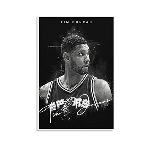 Toile Tim Duncan poster de basket pour sublimer la déco murale d'une chambre ado