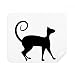 Pet Lover Black Cat Animal Art Outline Cleaning Cloth Screen Cleaner 2pcs Suede Fabric