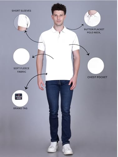 Image of FYLTR Men's Solid Polo | Regular Fit | Casual Polo Shirts for Men