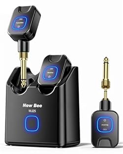 5.8GHz Wireless Guitar System: 24bit/48KHz audio resolution, delay time < 4.6ms, delivers much clean and stable quality of original guitar sound with lower noise, transmission range of 30 meters/98FT. Perfect for stage performances and home practice ...