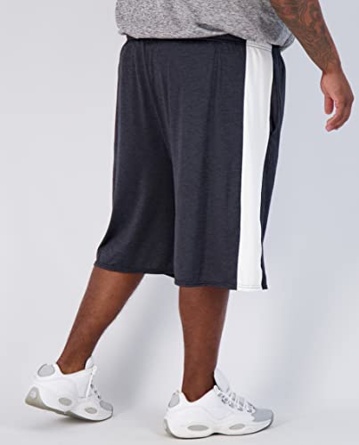 Image of Real Essentials Men's Big & Tall 3-Pack Dry Fit & Mesh Active Athletic Perfomance Shorts (3X-5X)