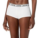 Starter Women's 1-Pack Cotton-Blend Boyshort Panty, Amazon Exclusive, White, Small