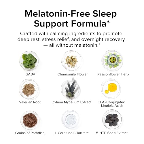 Night Shred Black Melatonin-Free Nighttime Fat Burner and Sleep Support Supplement - GABA Complex with Ashwagandha, CLA, Grains of Paradise, and Zylaria - Thermogenic Fat Burner - 90 Vegan Capsules - Image 3