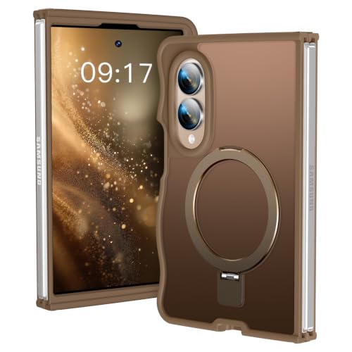 Galaxy Z Fold 8�p���킢���g�󎥋C�X�^���h�P�[�X MagSafe�p | �����т̔g��f�U�C�� ���f�B�[�X �K�[���Y �A���`�C�G���[ �������}�b�g�o�b�N�A�ϏՌ�TPU�o���p�[ �X�^�C���b�V���ȓd�b�P�[�X�A�f�U�[�g�S�[���h