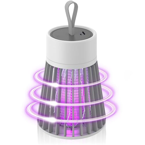 Rechargeable Hanging Mosquito Killer Lamp - Portable UV Insect Trap for Indoor/Outdoor, USB-Powered with Grid for Camping, Bedroom, Patio