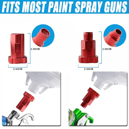 Einweg-Farbspritzpistolenbecher Set für HVLP- und LVLP-Lackierpistole, 600ML Lackmischbecher Kit mit 30 Bechern und Deckeln, 30 Filtern, 10 Stecker und 1 Hartbecher mit Haltering, 2 Cup Adapter