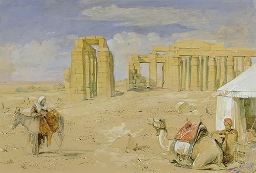Tableau le Ramesseum à Thèbes d'Égypte décoration murale salon