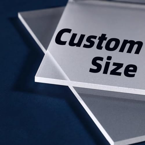 Custom Cut Frosted Acrylic Sheets, Bespoke Size/Shape Plexiglass Panels, Tailor-Made to Order Plastic Sheets, Crafted Cabinet Divider Shelves‌ DIY Project, Custom Thickness Length Matte Counter Board