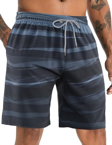 APTRO Men's Swim Trunks Swimming Shorts Board Shorts Quick Dry Beach Shorts Big and Tall Swim Shorts Wave MK436 5XL