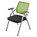 Ufficio Formazione Pieghevole, Sedia Conferenza, Tabella Dell'allievo E Sedia, Sedia da Pranzo con Braccioli, A Quattro Zampe Sedia di Metallo (Color : Green, Size : 49 * 59 * 87cm)