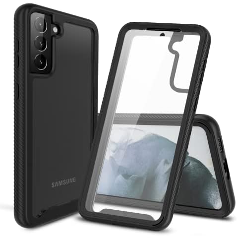 CBUS Heavy Duty Phone Case with Built-in Screen Protector Cover for Samsung Galaxy S21 FE (Black) Cover