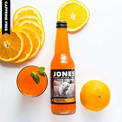 Jones Soda 12 Ounce Glass Bottles (Orange & Cream Soda, 12 Bottles) #TOP4